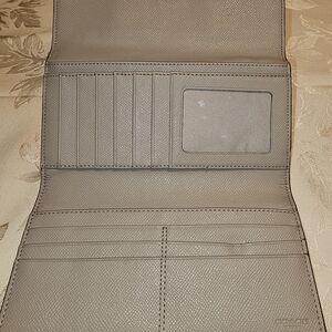 Coach Mauve Card Leather Wallet Tan